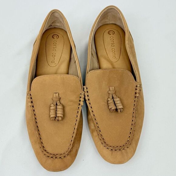 Corso Como BIRGITTA Light Brown Soft Leather Tassel Toe Driving Loafers - Picture 5 of 16